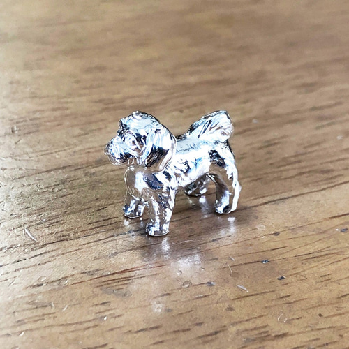 マルチーズ】シルバー1000犬の小さな置物 MalteseDog 純銀プチオブジェ