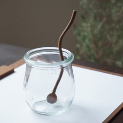 彎柄木製攪拌棒（柚木）A016-0 第1張的照片