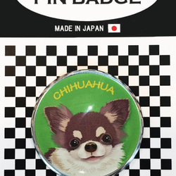 ピンバッジ チワワ ピンバッチ ピンズ犬 ケース付き 3枚目の画像