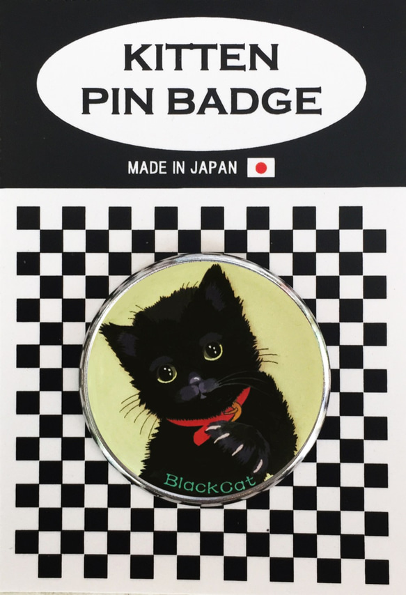 猫ピンバッジ ピンバッジ 猫 黒猫 ピンバッチ 猫 ブローチ 猫 ピン… 2枚目の画像