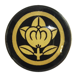家紋ピンバッジ 20mm 丸に違い鷹の羽 浅野幸長 ピンバッチ pins 家紋