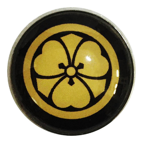 家紋ピンバッジ 20mm 丸に剣片喰 宇喜田秀康… その他アクセサリー
