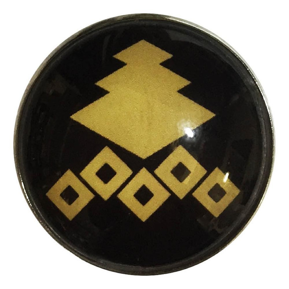 家紋ピンバッジ 20mm 三階菱に釘抜き 三好長政… その他アクセサリー