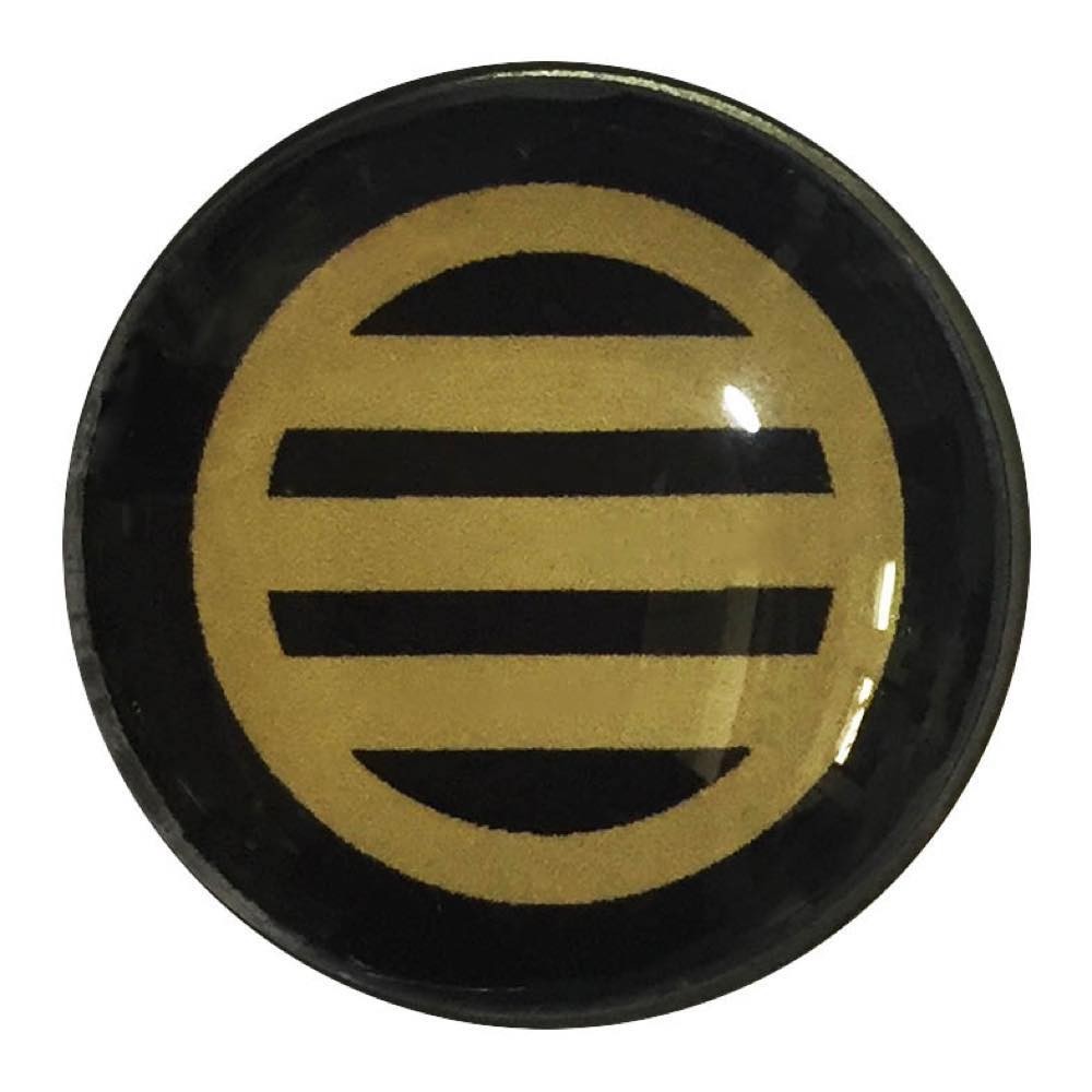 家紋ピンバッジ 20mm 丸に三つ引 吉川元春 ピンバッチ pins 家紋