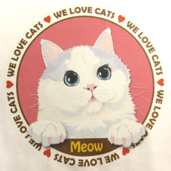 猫 Tシャツ ミャオ！ キッズ・レディース オリジナルデザイン 4枚目の画像