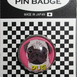 パグピンバッジ ドッグピンズ パグ 犬ピンズ イヌピンバッジ 犬ピンバッジ ピンバッチドッグ 2枚目の画像