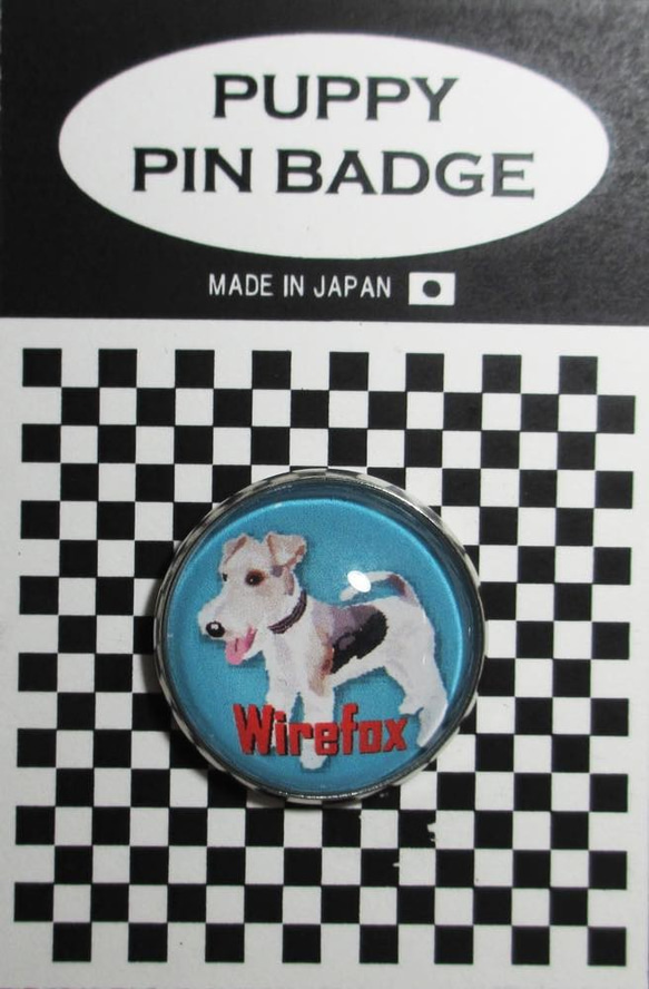 ワイヤーフォックステリア ピンバッジ ドッグピンズ 犬ピンズ イヌピンバッジ 犬ピンバッジ ピンバッチドッグ 2枚目の画像