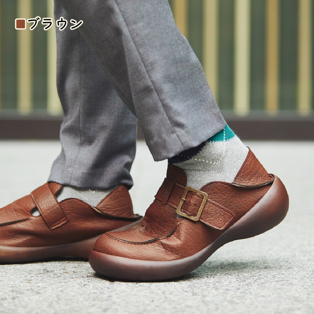 RegettaCanoe-リゲッタカヌー- CJFS-6910 フィールドシューズ メンズバックルベルトモカシンシューズ