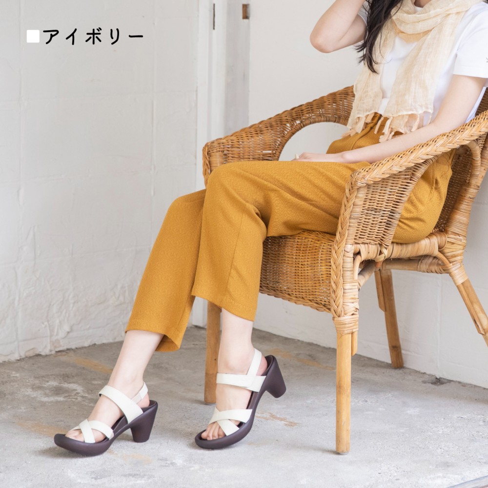 RegettaCanoe -リゲッタカヌー- CJBN-5710 バナナヒール クロスベルトサンダル