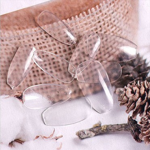 464 ネイルチップ 02クリア スクエアオフ 100PCS その他素材 素材屋 絆