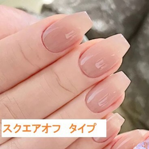 464 ネイルチップ 02クリア スクエアオフ 100PCS その他素材