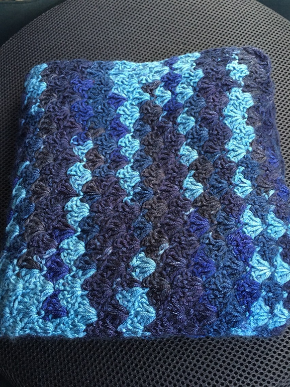 松編み 青海波の様なマフラー 青波 3枚目の画像
