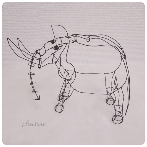 インテリア　アート　ワイヤーアート　オブジェ　象 インテリア アート ワイヤーアート オブジェ 象 ワイヤーアート