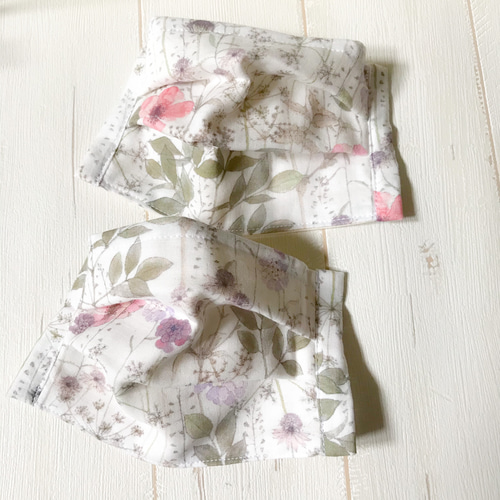 リバティプリント イルマ ダブルガーゼ生地 プリーツマスク ノーズ  