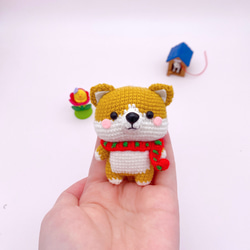 カワウソ あみぐるみ ハンドメイド キーホルダー付 あみぐるみ Sue