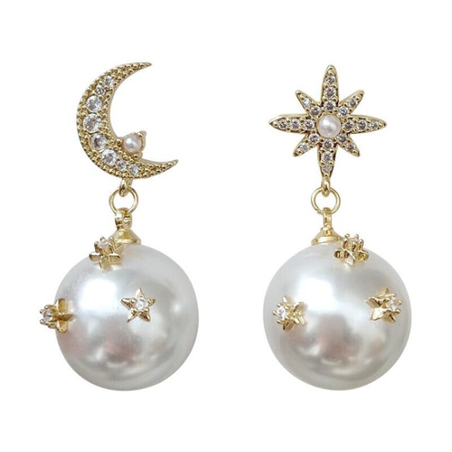 Dior キラキラ パール ピアス ネックレス ブレスレット Dior モチーフ キラキラ ムーンスター パール ピアス ピアス