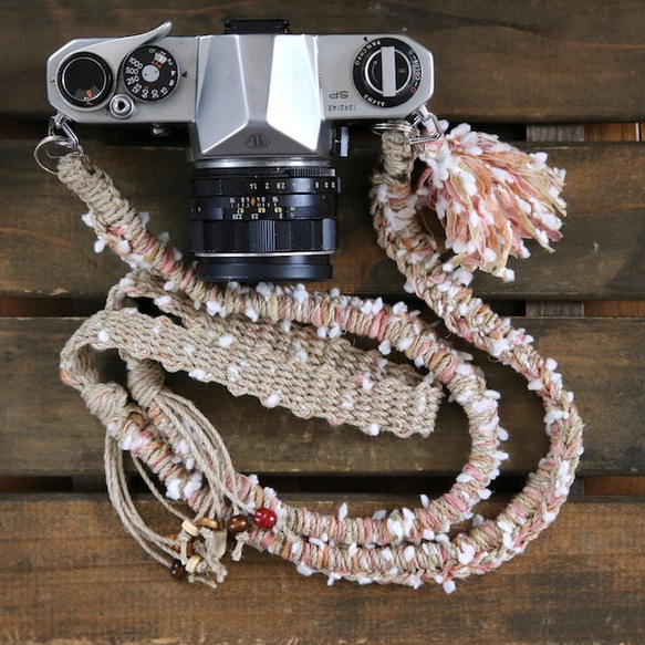 麻繩麻繩相機皮帶（皮帶），用於雪球紗 第1張的照片