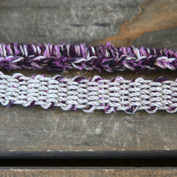 手工編織的麻線相機帶-紫色（雙環） 第3張的照片