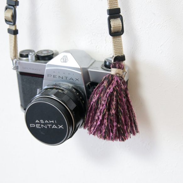 手工編織麻繩相機錶帶 - 紫色（NASCAN） 第4張的照片