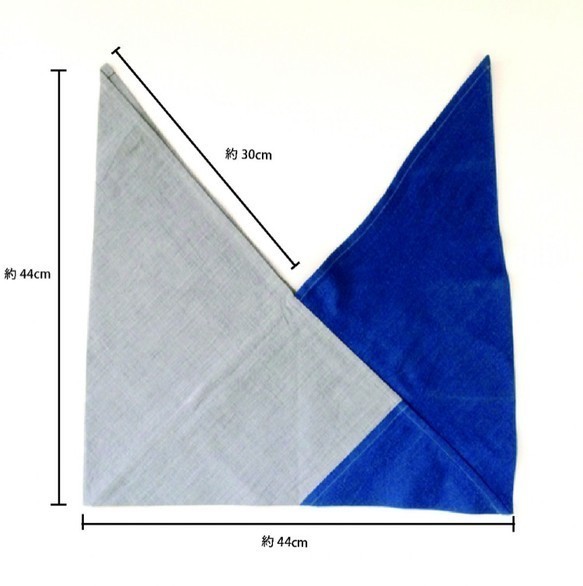 絣あずま袋（濃藍 x 墨） 4枚目の画像
