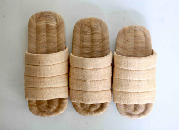 竹皮編みスリッパ（M size） 4枚目の画像