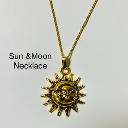 太陽と月アンティーク　太陽ネックレス　ゴールド　シルバー　レディースネックレス　メンズネックレス　高品質　ペアカップル 1枚目の画像