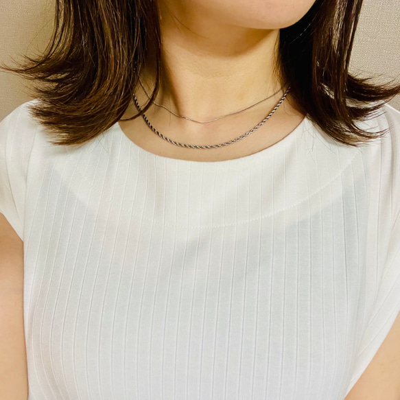 GARNI】シルバー フレンチロープチェーン ネックレス 約46cm 【公式通販】
