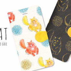 Cats phone case, flower phone case for iPhone, Animal case 第1張的照片
