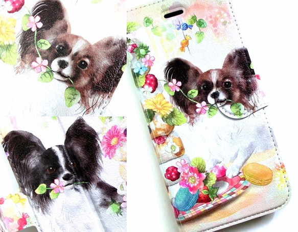 Papillon phone case, dogs case for iPhone, Animal phone case 第3張的照片