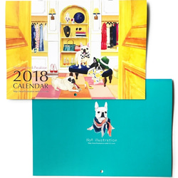 【SALE】2018年鼻ぺちゃ犬カレンダー（壁掛け） 5枚目の画像
