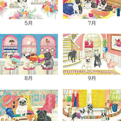 2019年鼻ぺちゃ犬カレンダー（壁掛け） 2枚目の画像