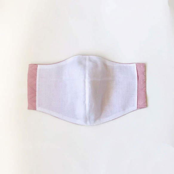シルク マスク フィルター ポケット 【 着物リメイク 】 血色 ＊ くすみピンク 4枚目の画像
