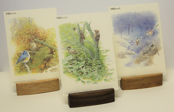3種類の木で作ったポストカードベース 1枚目の画像