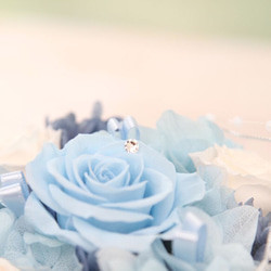 【最受歡迎x結婚禮物】【Charmon】藍玫瑰戒指抱枕/保鮮花/手工套件可用 第3張的照片