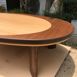 楕円こたつテーブル150日本製・ヒーター付き 2枚目の画像