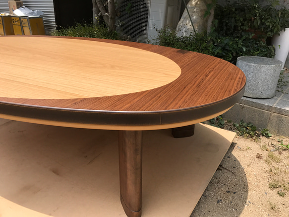 楕円こたつテーブル150日本製・ヒーター付き 2枚目の画像