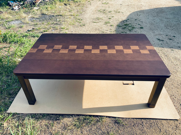 大型こたつナラ市松135日本製・ヒーター別売り 大型こたつナラ市松135日本製・ヒーター別売り こたつテーブル