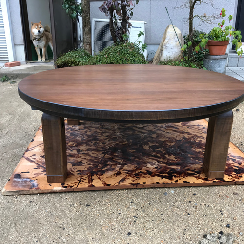 楕円こたつテーブルウォールナット120日本製・ヒーター別売り 楕円こたつテーブルウォールナット120日本製・ヒーター別売り