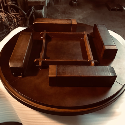 大型こたつテーブルウォールナット105丸日本製・.ヒーター別売り