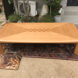 こたつテーブルナラ市松80角日本製・ヒーター付き こたつ