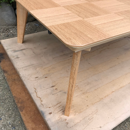 国産こたつテーブル市松柄120ハロゲンヒーター付き