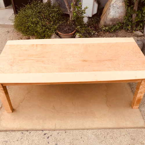 ダイニングこたつバーズアイメープル120日本製・ヒーター別売り ダイニングこたつバーズアイメープル120日本製・ヒーター別売り