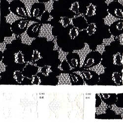 130㎝×50㎝　レース/3色/6857/ラッセルレース/コットンレース/綿レース/生地 1枚目の画像