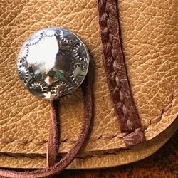 柔軟的皮革零錢包駱駝手工原創concho 第3張的照片
