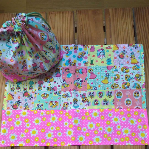 レトロ ☆アニマル ランチョンマット お弁当袋 コップ袋 ハンドメイド