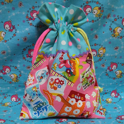 昭和レトロ ☆お花柄 ランチョンマット お弁当袋 コップ袋 ハンドメイド 昭和レトロ ☆お花柄 ランチョンマット お弁当袋 コップ袋