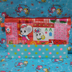 SOLD◆ハンドメイド ポーチ ハニーチューン ピンク レトロ アニマル 喫茶店 SOLD◇ハンドメイド ポーチ ハニーチューン ピンク レトロ