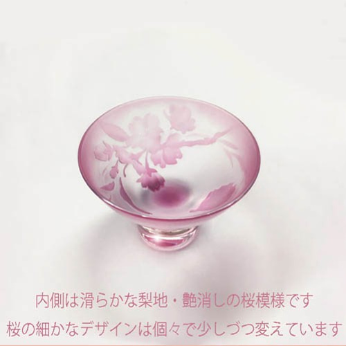 手の平のお花見 桜杯＜さくらサカズキ＞花見酒 サクラを彫刻したお花見