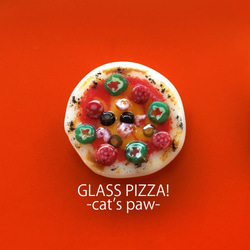 ガラスのピザ屋さん Glass pizza! 焼きたてミックスピザお届け　（ガラス細工・ガラス工芸） 2枚目の画像