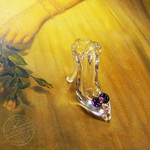 ガラスの靴】シンデレラが落とした ガラスの靴のペンダント【ガラス